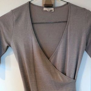 Wilfred free grey wrap bodysuit